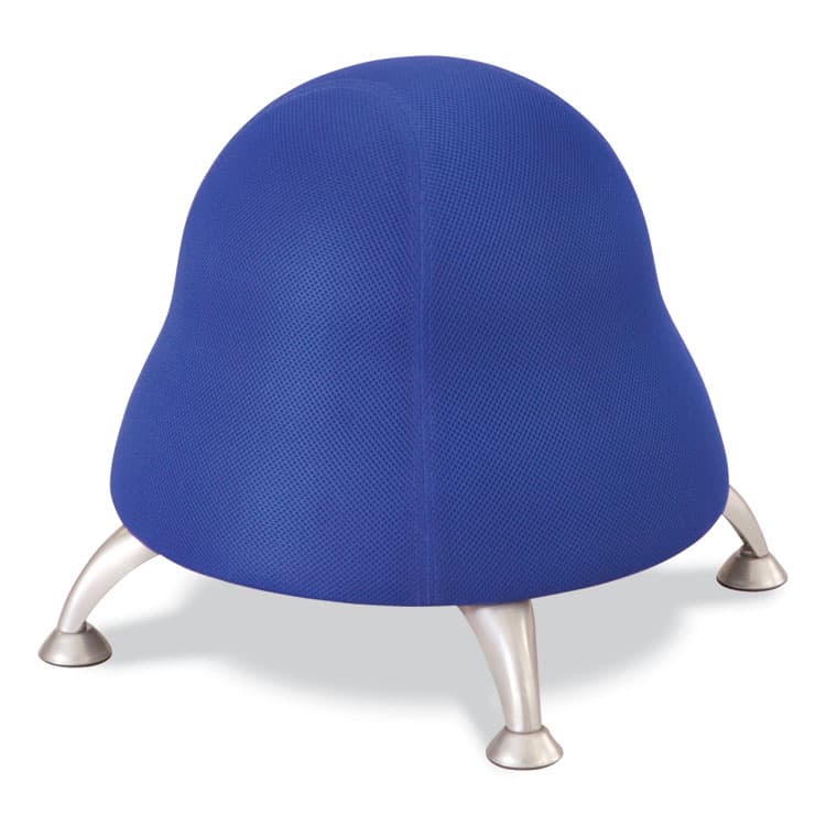 SAFCO PRODUCTS Runtz Ball Chair, Backless, Supports Up to 250 lb, Blue Fabric Seat, Silver Base (SAF4755BU)