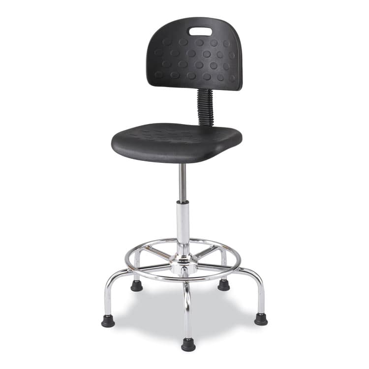 SAFCO PRODUCTS Workfit Economy Industrial Chair, Supports Up to 400 lb, 22" to 30" Seat Height, Black Seat, Black Back, Silver Base (SAF6950BL) thumbnail 2