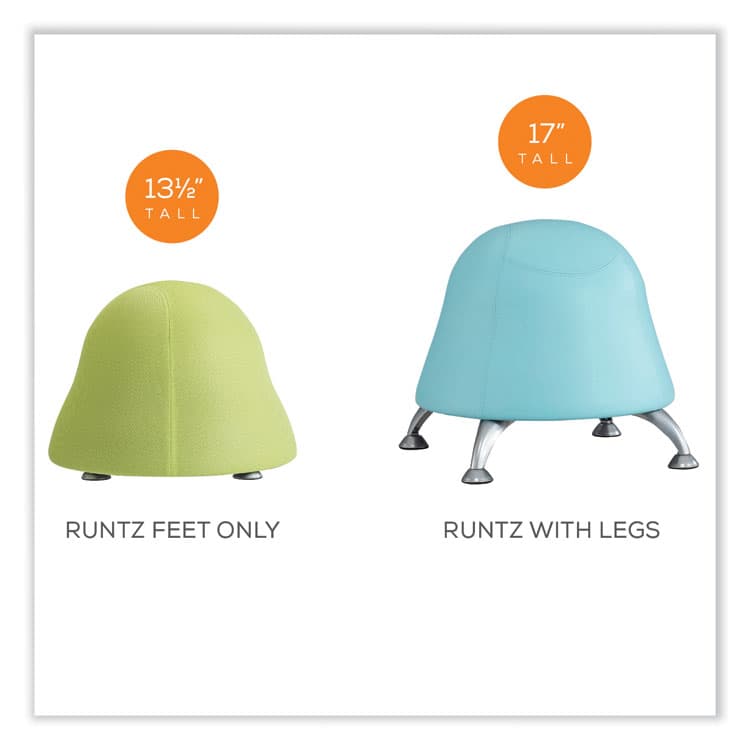 SAFCO PRODUCTS Runtz Ball Chair, Backless, Supports Up to 250 lb, Red Vinyl Seat, Silver Base (SAF4756RV) thumbnail 3