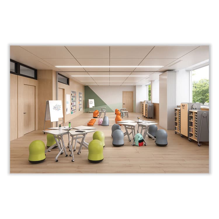 SAFCO PRODUCTS Zenergy Swivel Ball Chair, Backless, Supports Up to 250 lb, Green Seat Vinyl (SAF4760GV) thumbnail 3