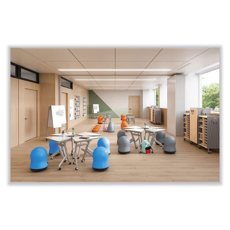 SAFCO PRODUCTS Zenergy Swivel Ball Chair, Backless, Supports Up to 250 lb, Baby Blue Vinyl (SAF4760BUV) thumbnail 3