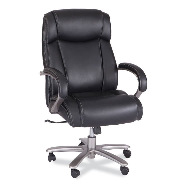 SAFCO PRODUCTS Lineage Big and Tall High Back Task Chair, Supports Up to 500 lb, 20.5" to 24.25" Seat Height, Black Seat, Chrome Base (SAF3502BL)