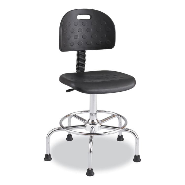 SAFCO PRODUCTS Workfit Economy Industrial Chair, Supports Up to 400 lb, 22" to 30" Seat Height, Black Seat, Black Back, Silver Base (SAF6950BL) thumbnail 4