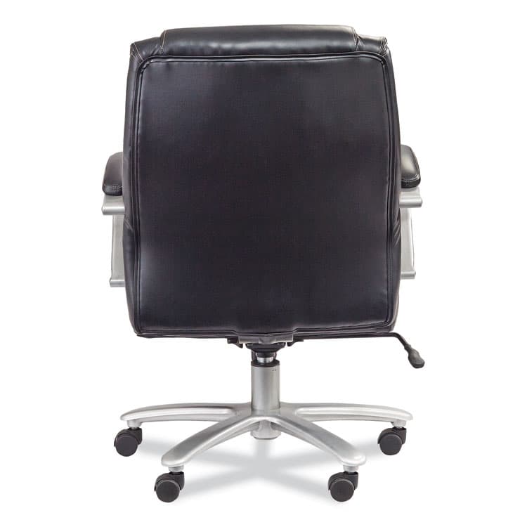 SAFCO PRODUCTS Lineage Big and Tall Mid Back Task Chair 28" Back, Supports Up to 400 lb, 21.5" - 25.25" Seat Height, Black Seat, Chrome Base (SAF3503BL) thumbnail 3