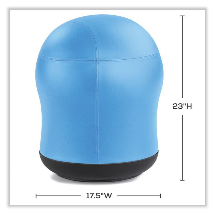 SAFCO PRODUCTS Zenergy Swivel Ball Chair, Backless, Supports Up to 250 lb, Baby Blue Vinyl (SAF4760BUV) thumbnail 2