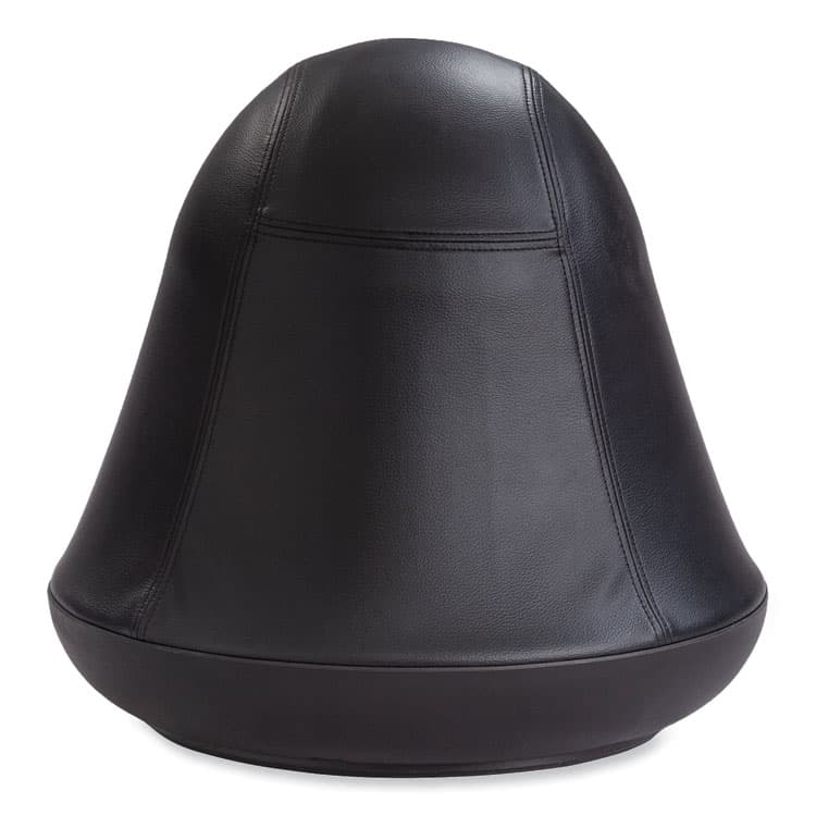 SAFCO PRODUCTS Runtz Swivel Ball Chair, Backless, Supports Up to 250 lb, Black Vinyl (SAF4761BV)