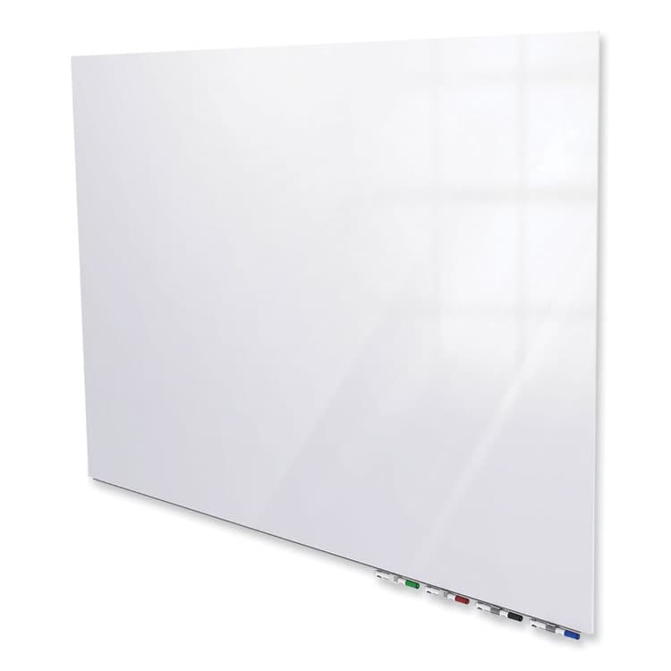 GHENT MANUFACTURING, Aria Low-Profile Frameless Magnetic Glassboard, 36" x 24", White Surface (GHEARIASM23WH)
