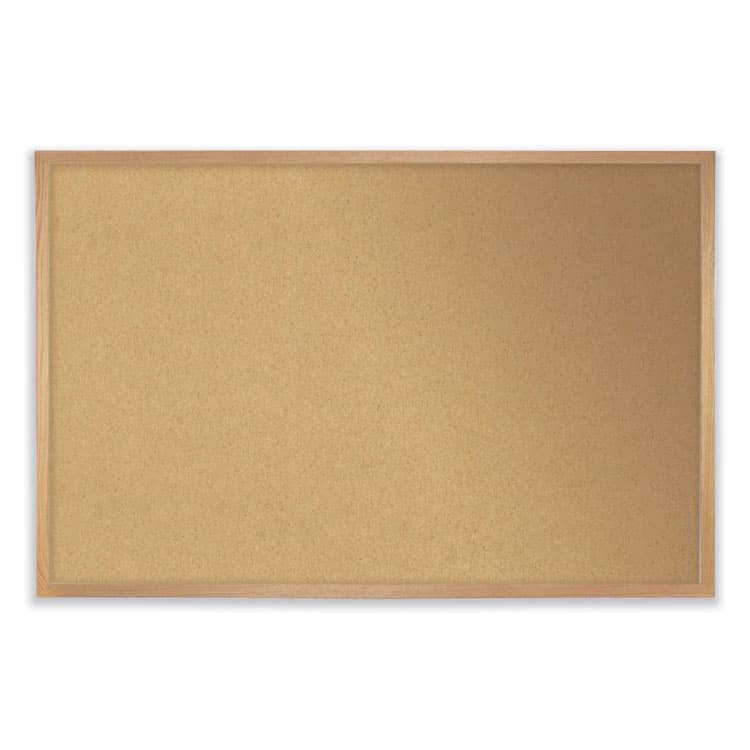 GHENT MANUFACTURING, Aluminum-Frame Natural Corkboard, 36" x 24", Tan Surface, Satin Aluminum Frame (GHE13231)
