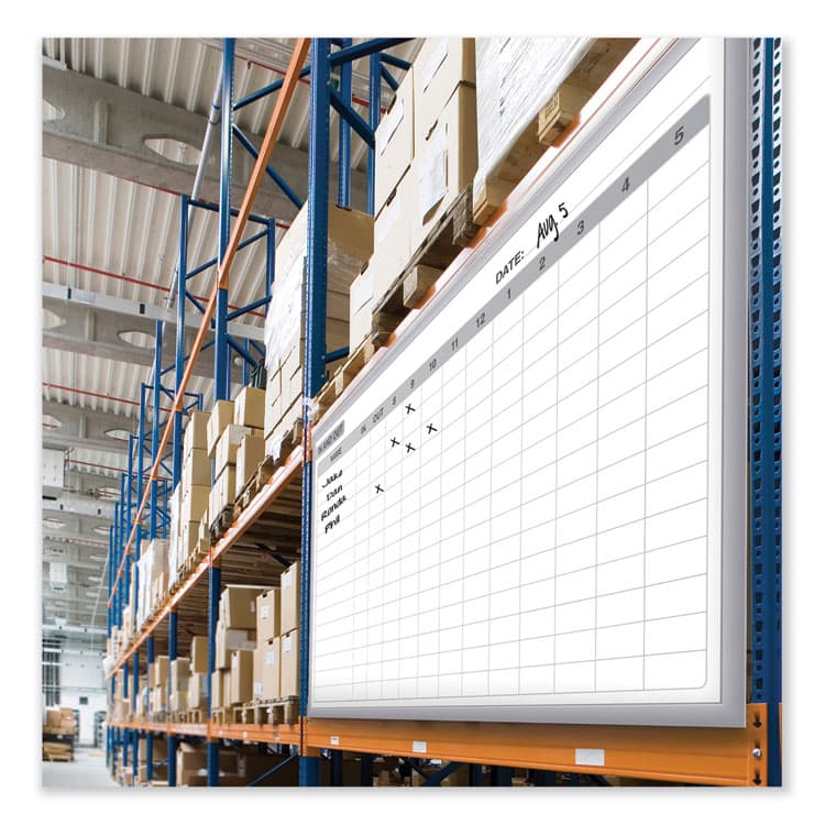 GHENT MANUFACTURING, In/Out Magnetic Whiteboard, Personnel In/Out Tracking Chart, 36" x 24", White/Gray Surface, Satin Aluminum Frame (GHEGRPM301E23) thumbnail 4