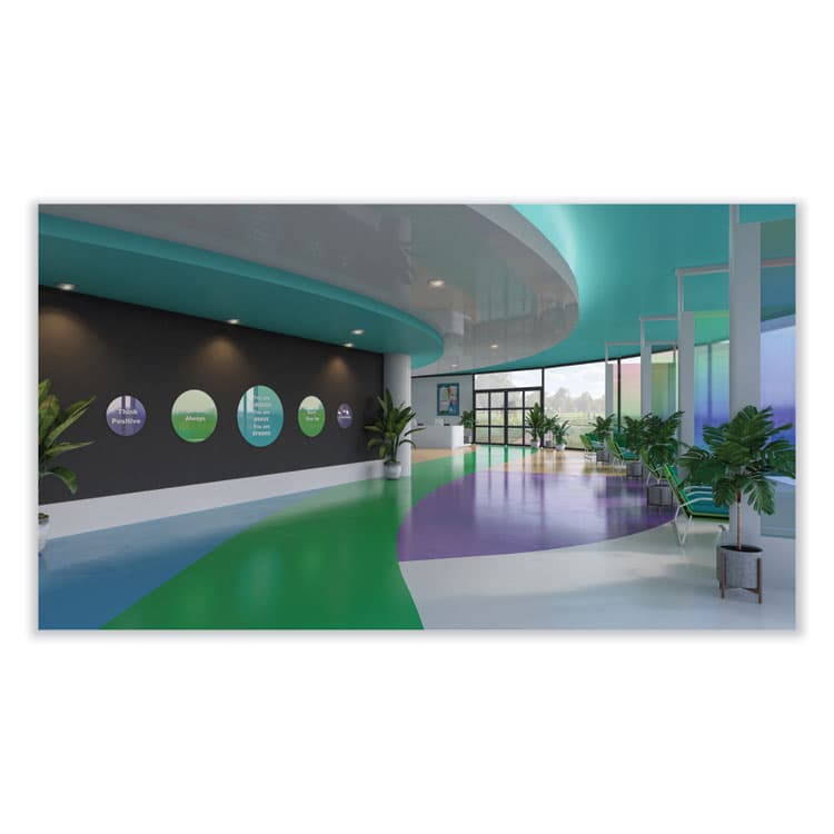 GHENT MANUFACTURING, Coda Low Profile Circular Magnetic Glassboard, 36" x 36", White Surface (GHECDAGM36WH) thumbnail 4