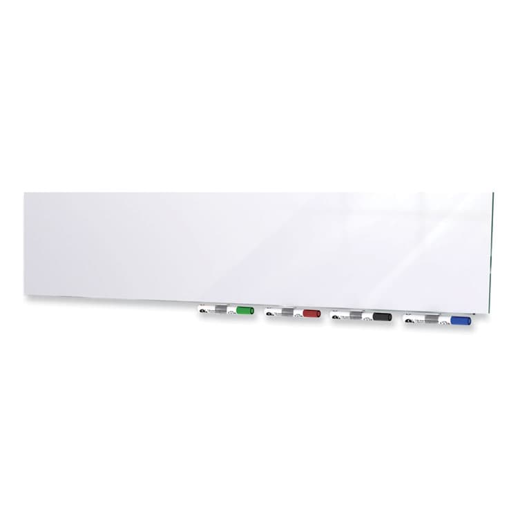 GHENT MANUFACTURING, Aria Low-Profile Frameless Magnetic Glassboard, 120" x 48", White Surface (GHEARIASM410WH) thumbnail 2