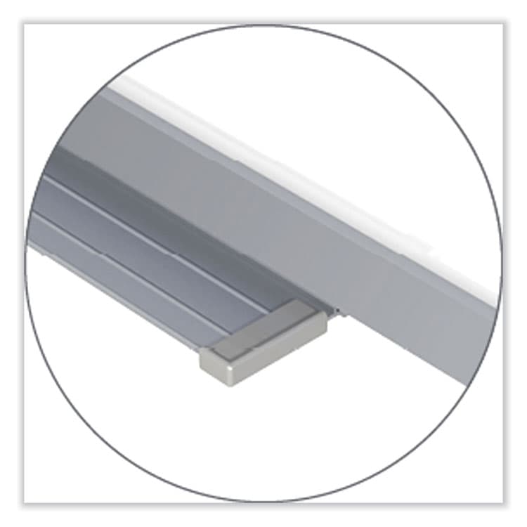 GHENT MANUFACTURING, In/Out Magnetic Whiteboard, Personnel In/Out Tracking Chart, 96.5" x 48.5", White/Gray Surface, Satin Aluminum Frame (GHEGRPM301E48) thumbnail 3