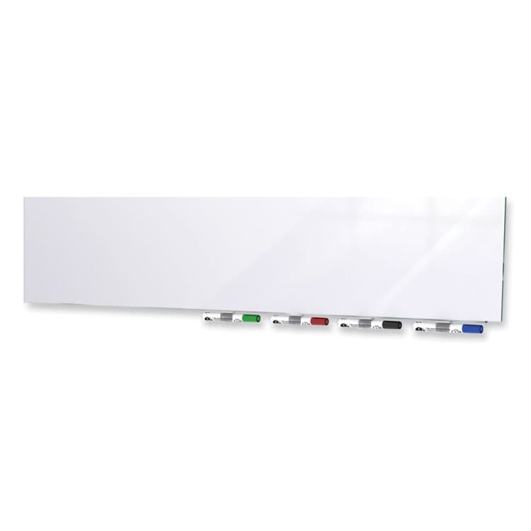 GHENT MANUFACTURING, Aria Low-Profile Frameless Magnetic Glassboard, 60" x 36", White Surface (GHEARIASM35WH) thumbnail 3