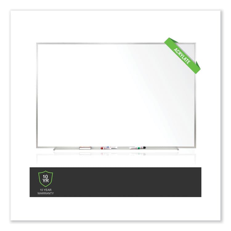 GHENT MANUFACTURING, Non-Magnetic Whiteboard with Aluminum Frame, 72.63" x 48.47", White Surface, Satin Aluminum Frame (GHEM2464) thumbnail 3