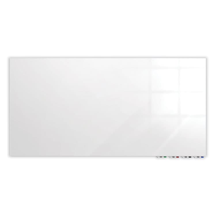 GHENT MANUFACTURING, Aria Low-Profile Frameless Magnetic Glassboard, 72" x 48", White Surface (GHEARIASM46WH) thumbnail 2