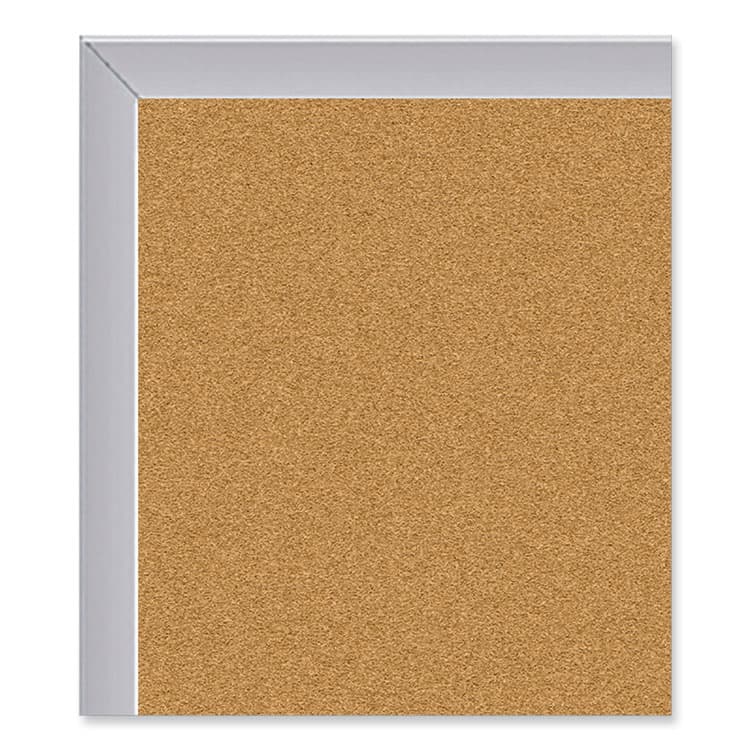 GHENT MANUFACTURING, Aluminum-Frame Natural Corkboard, 60.5" x 48.5", Tan Surface, Satin Aluminum Frame (GHEAK45) thumbnail 2