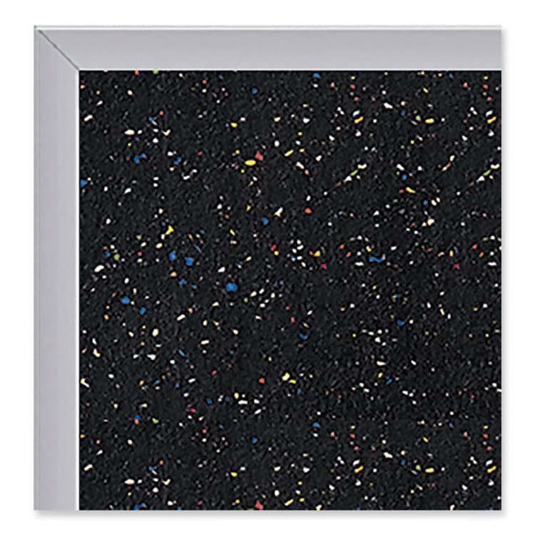GHENT MANUFACTURING, Aluminum-Frame Recycled Rubber Bulletin Boards, 144.5" x 48.5", Confetti Surface, Satin Aluminum Frame (GHEATR412CF) thumbnail 2
