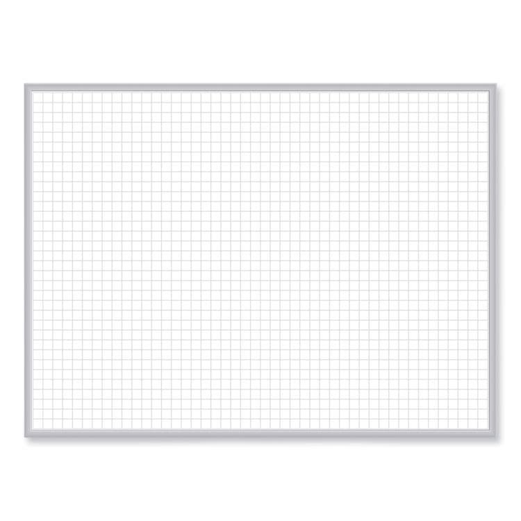GHENT MANUFACTURING, Magnetic Porcelain Whiteboard with Aluminum Frame, 36.5" x 60.5", White Surface, Satin Aluminum Frame (GHEM1354)