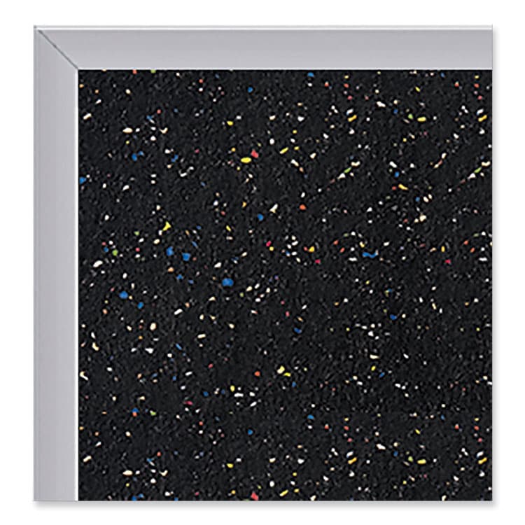 GHENT MANUFACTURING, Aluminum-Frame Recycled Rubber Bulletin Boards, 96.5" x 48.5", Confetti Surface, Satin Aluminum Frame (GHEATR48CF) thumbnail 2