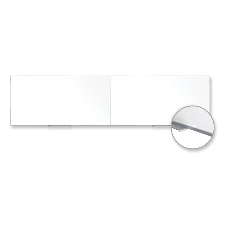 GHENT MANUFACTURING, Magnetic Porcelain Whiteboard with Aluminum Frame, 193" x 48.5", White Surface, Satin Aluminum Frame (GHEM14164) thumbnail 4