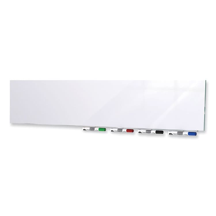 GHENT MANUFACTURING, Aria Low-Profile Frameless Magnetic Glassboard, 72" x 48", White Surface (GHEARIASM46WH) thumbnail 3