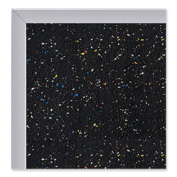 GHENT MANUFACTURING, Aluminum-Frame Recycled Rubber Bulletin Boards, 72.5" x 48.5", Confetti Surface, Satin Aluminum Frame (GHEATR46CF) thumbnail 2