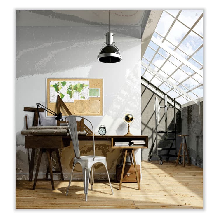 GHENT MANUFACTURING, Natural Cork Bulletin Board with Wood Frame, 36" x 24", Tan Surface, Oak Finished Wood Frame (GHE14231) thumbnail 4