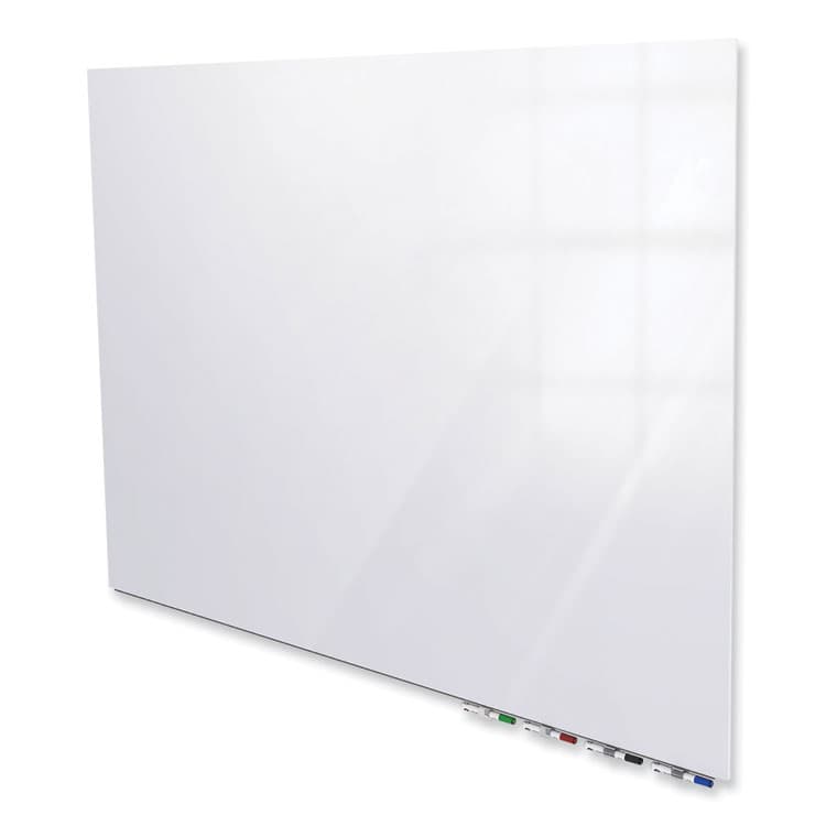 GHENT MANUFACTURING, Aria Low-Profile Frameless Magnetic Glassboard, 120" x 48", White Surface (GHEARIASM410WH)