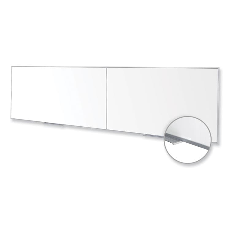 GHENT MANUFACTURING, Magnetic Porcelain Whiteboard with Aluminum Frame, 193" x 48.5", White Surface, Satin Aluminum Frame (GHEM14164) thumbnail 3
