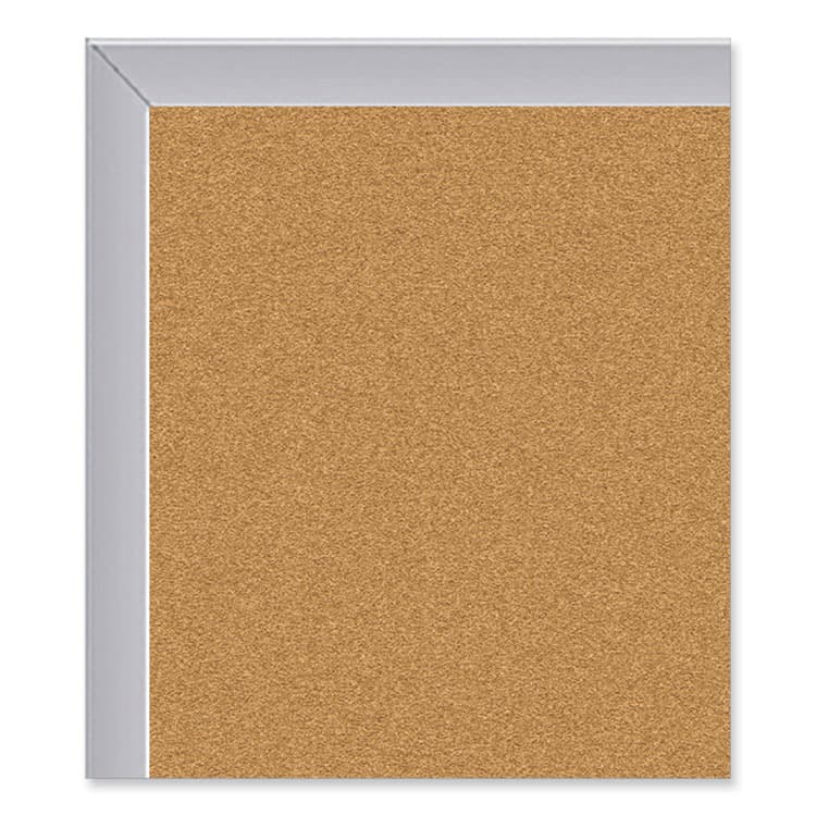 GHENT MANUFACTURING, Aluminum-Frame Natural Corkboard, 46.5" x 36", Tan Surface, Satin Aluminum Frame (GHE13341) thumbnail 4