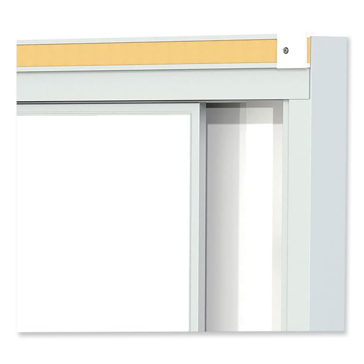GHENT MANUFACTURING, Horizontal Sliding Porcelain Magnetic Whiteboard, 144" x 48", White Surface, Anodized Aluminum Frame (GHEHSM2412) thumbnail 4