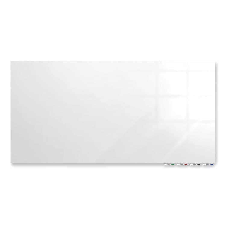GHENT MANUFACTURING, Aria Low-Profile Frameless Magnetic Glassboard, 96" x 48", White Surface (GHEARIASM48WH) thumbnail 2