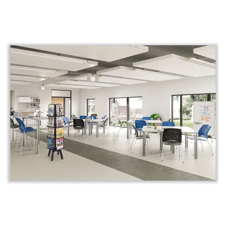 SAFCO PRODUCTS Onyx Mesh Rotating Magazine Display, 16 Compartments, 18.27w x 18.27d x 58.55h, Black (SAF5580BL) thumbnail 3