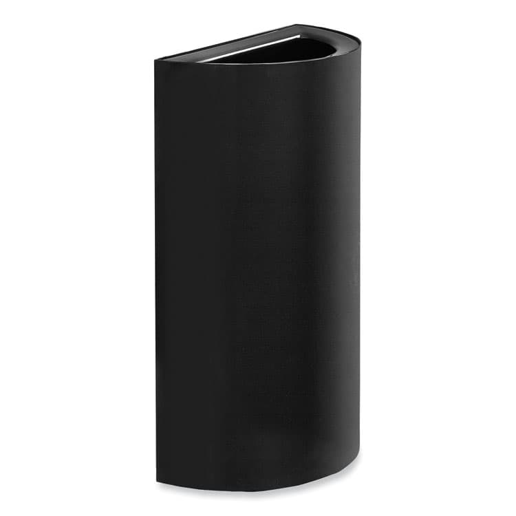 SAFCO PRODUCTS Mixx Recycling Center Half-Round Receptacle, 23 gal, Steel, Black (SAF9447BL) thumbnail 2
