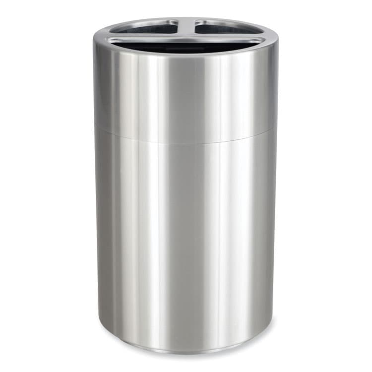 SAFCO PRODUCTS Triple Recycling Receptacle, 40 gal, Steel, Brushed Aluminum (SAF9941SS) thumbnail 3