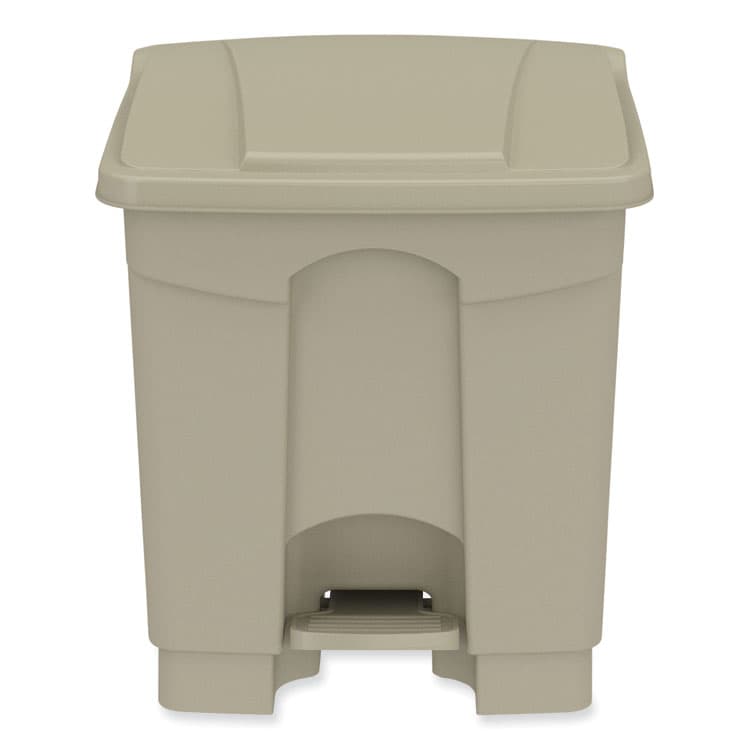 SAFCO PRODUCTS Plastic Step-On Receptacle, 8 gal, Metal, Tan (SAF9924TN) thumbnail 2