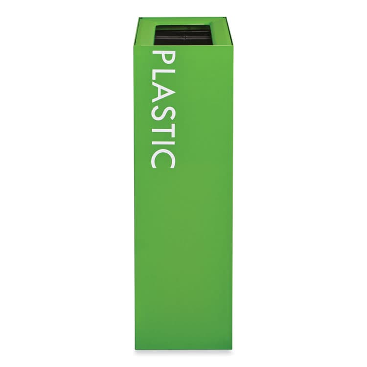 SAFCO PRODUCTS Mixx Recycling Center Rectangular Receptacle, 29 gal, Steel, Green (SAF9448GN) thumbnail 3