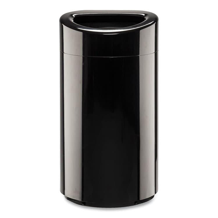 SAFCO PRODUCTS Open Top Oval Waste Receptacle, 14 gal, Steel, Black (SAF9921BL) thumbnail 2