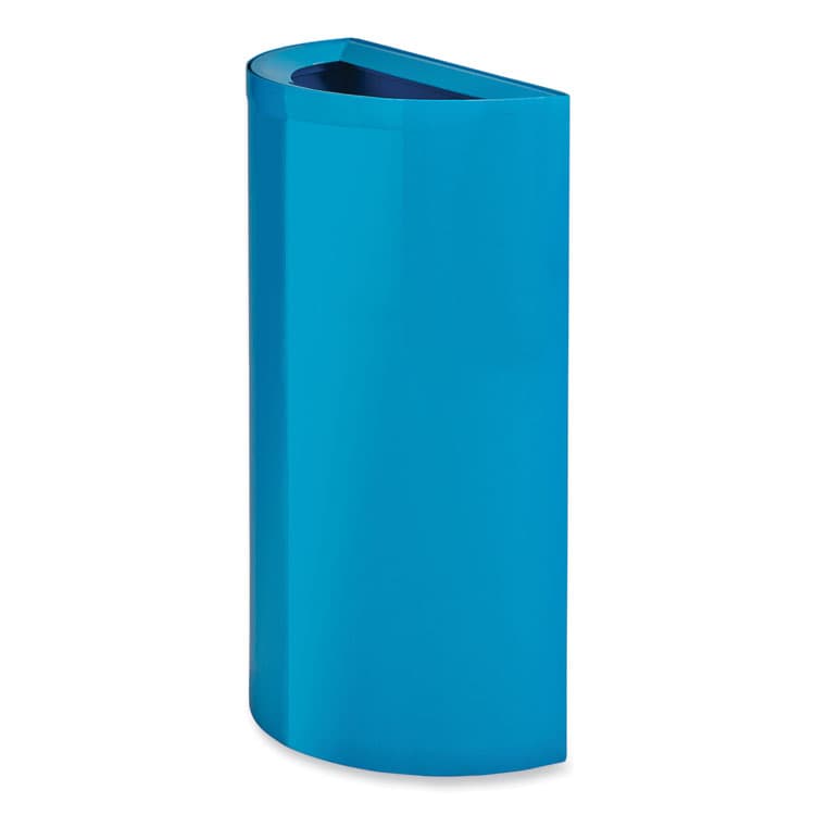 SAFCO PRODUCTS Mixx Recycling Center Half-Round Receptacle, 23 gal, Steel, Blue (SAF9447BU) thumbnail 2