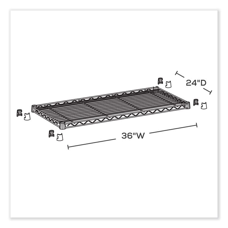 SAFCO PRODUCTS Industrial Extra Shelf Pack, 36w x 24d x 1.5h, Steel, Metallic Gray, 2/Pack (SAF5290GR) thumbnail 4