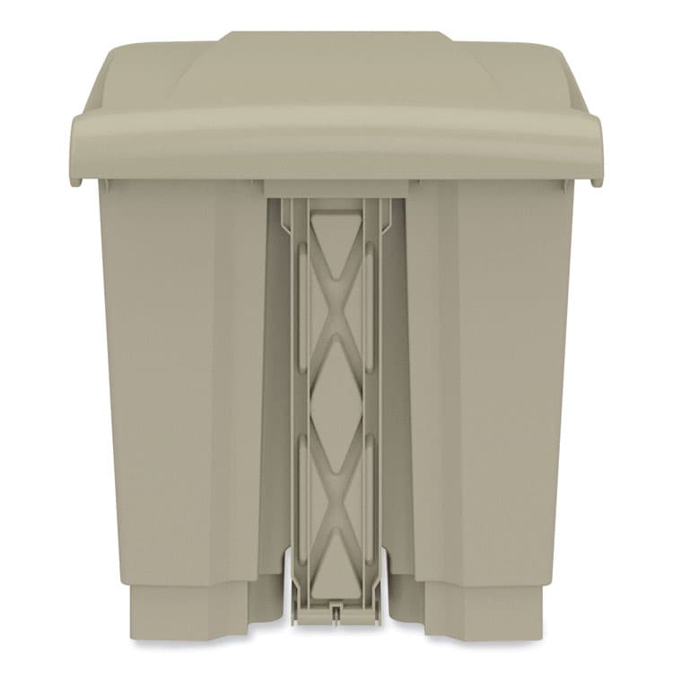 SAFCO PRODUCTS Plastic Step-On Receptacle, 8 gal, Metal, Tan (SAF9924TN) thumbnail 4