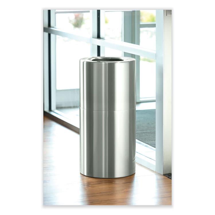 SAFCO PRODUCTS Single Recycling Receptacle, 20 gal, Steel, Brushed Aluminum (SAF9942SS) thumbnail 3