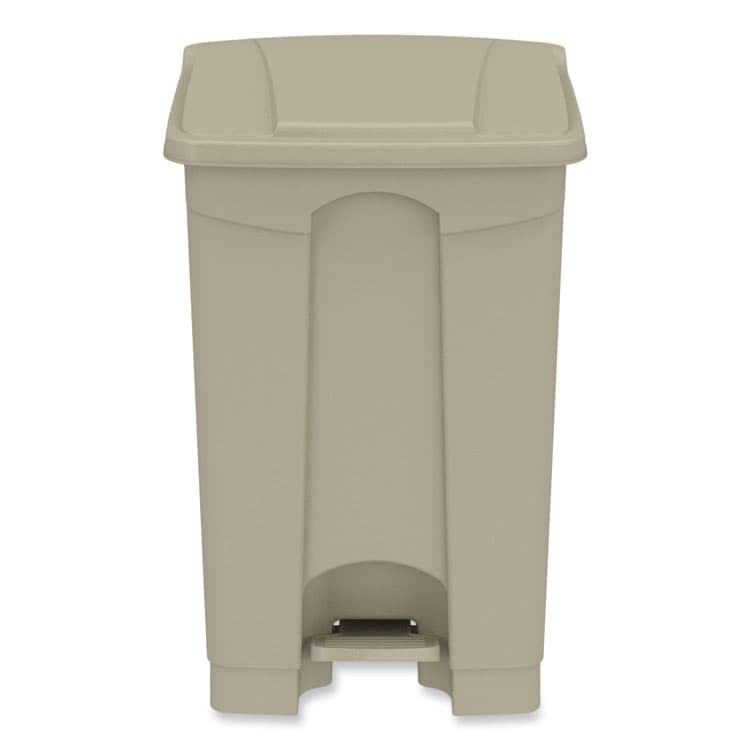 SAFCO PRODUCTS Plastic Step-On Receptacle, 12 gal, Plastic, Tan (SAF9925TN)
