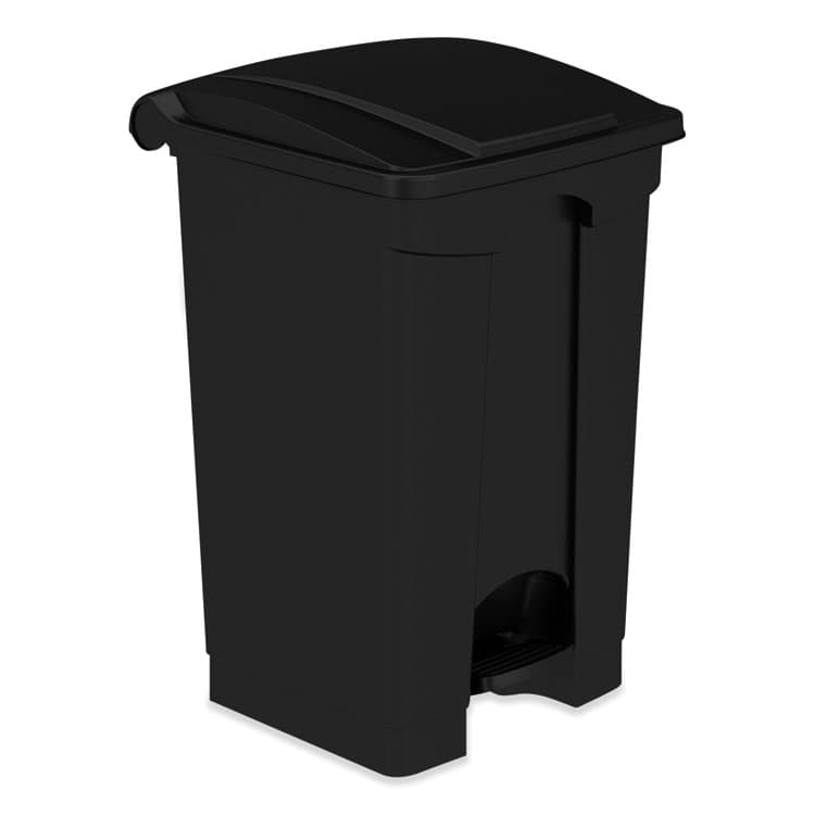 SAFCO PRODUCTS Plastic Step-On Receptacle, 12 gal, Plastic, Black (SAF9925BL)