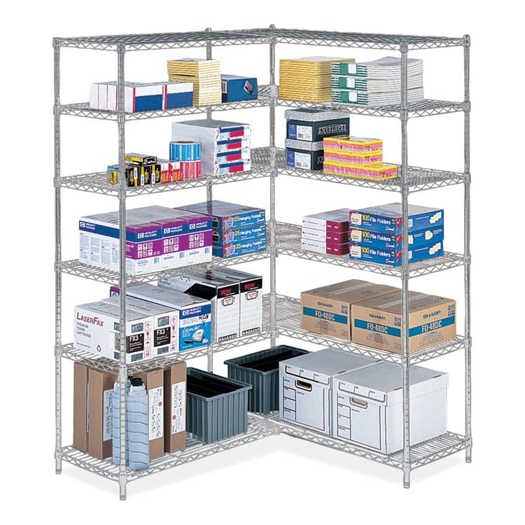 SAFCO PRODUCTS Industrial Add-On Unit, Four-Shelf, 36w x 24d x 72h, Steel, Metallic Gray (SAF5289GR) thumbnail 2