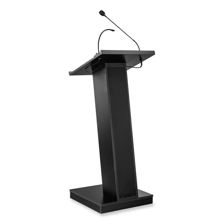 NATIONAL PUBLIC SEATING ZED Lectern with Speaker, 19.75 x 19.75 x 49, Black (NPSZED)