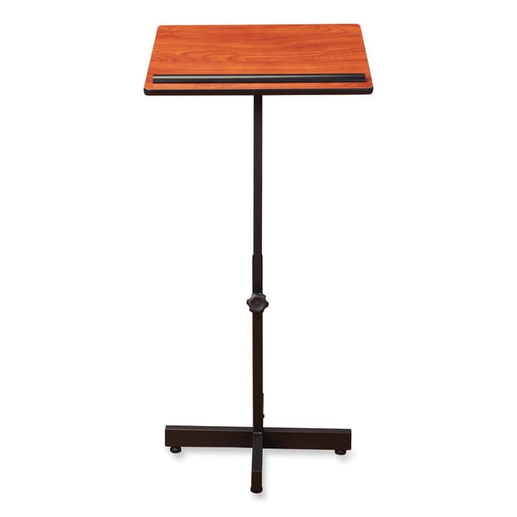NATIONAL PUBLIC SEATING Portable Presentation Lectern Stand, 20 x 18.25 x 44, Cherry (NPS70CH) thumbnail 2