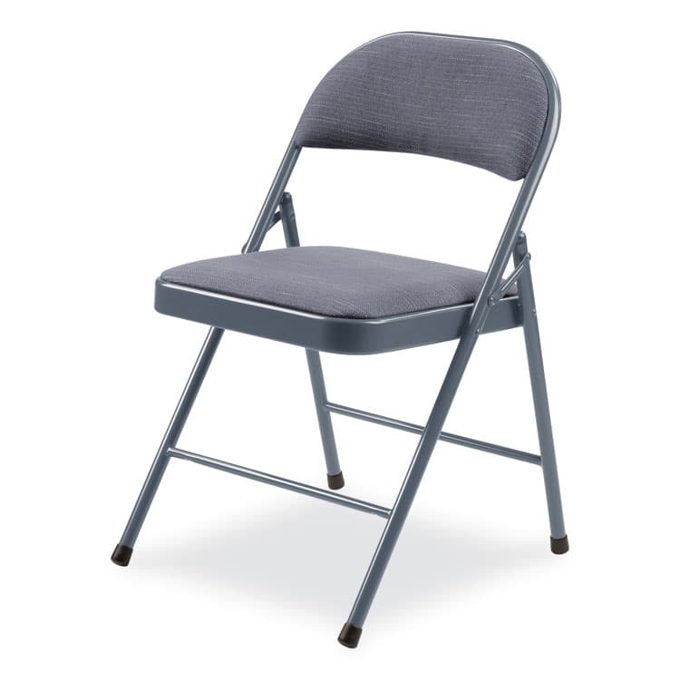 NATIONAL PUBLIC SEATING 970 Series Fabric Padded Steel Folding Chair, Supports Up to 250 lb, 17.75" Seat Height, Star Trail Blue, 4/Carton (NPS974) thumbnail 3
