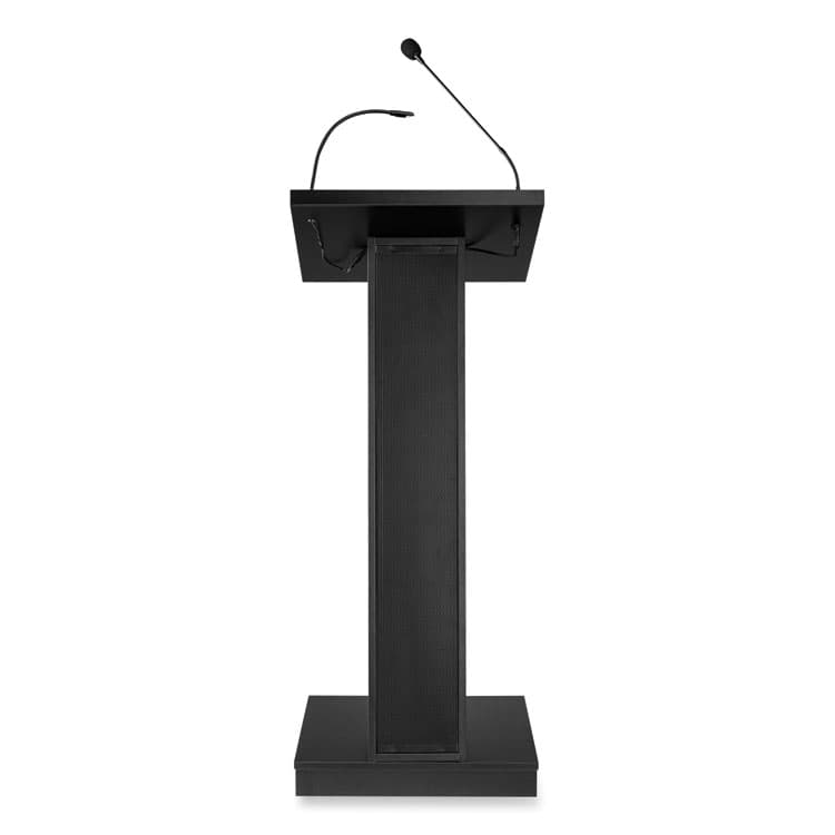 NATIONAL PUBLIC SEATING ZED Lectern with Speaker, 19.75 x 19.75 x 49, Black (NPSZED) thumbnail 2