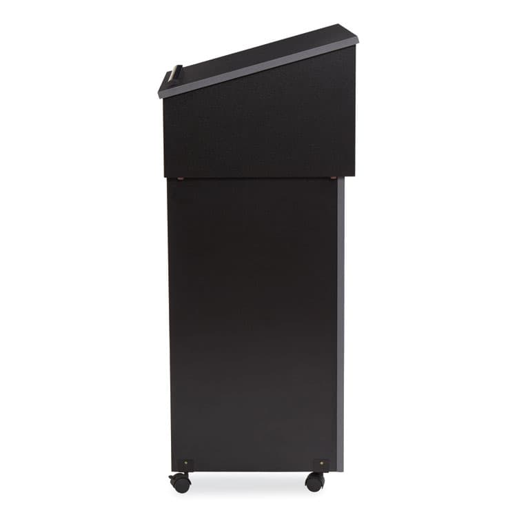 NATIONAL PUBLIC SEATING Tabletop Lectern and AV Cart/Lectern Base, 23.75 x 19.87 x 47.5, Black (NPS22112BK) thumbnail 4